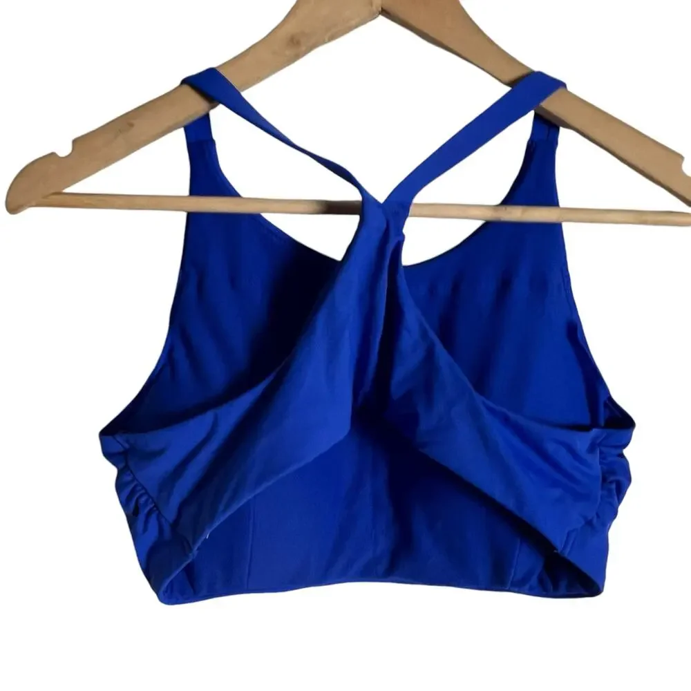 Athleta Blue Racerback Swim Sports Bra Size Small